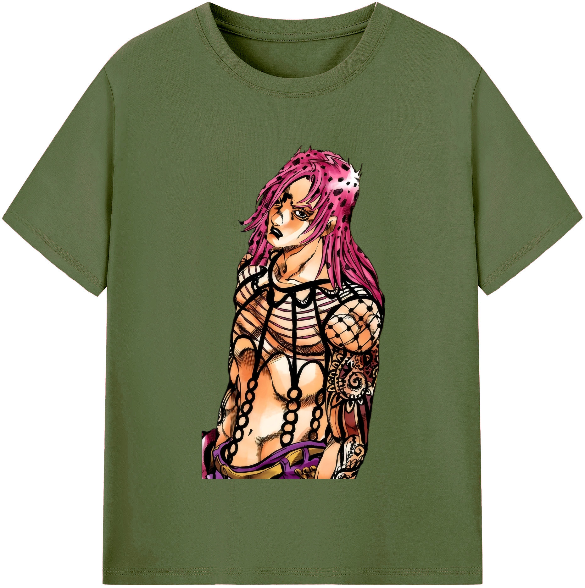 （画像用） ジョジョの奇妙な冒険 ビネガー?ドッピオ JoJo's Bizarre Adventure Vinegar Doppio 綿100％半袖Tシャツ（フロントプリント）